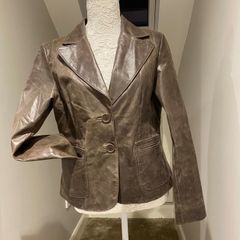 leather jacket brown
