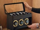Watch Box for 9 Watches with Glass Window Ink Black