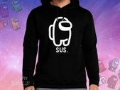 Among Us SUSPECT Hoodies, Imposter Hoodie, Among Us Sweatshirt, Gamer Hoodies for Kids, Xmas Birthday Among Us Gift for Friend