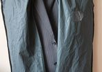 Black white strip suit