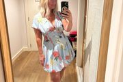 asos mini floral dress