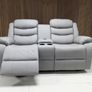 Roma Plus Light Grey Wireless Charging Recliner Sofa Image 8