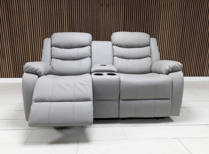 Roma Leather Wireless Charging Recliner Sofa Set