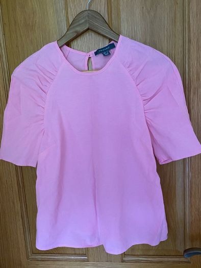 Light Pink Leg of Mutton Short Puff Sleeve Top size 34