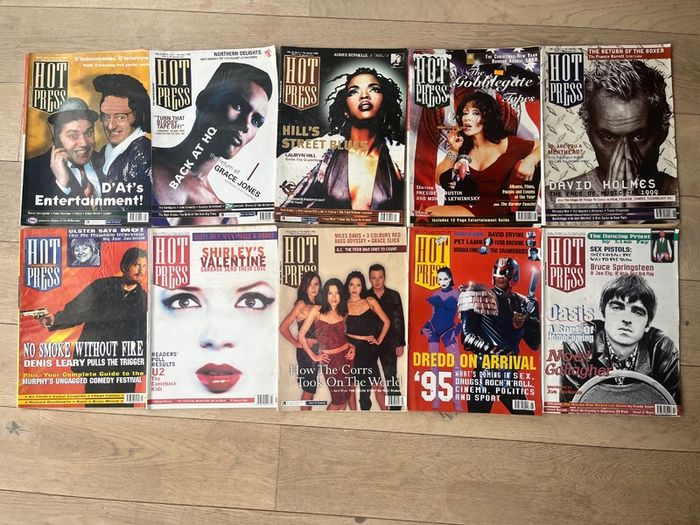 HUGE collection of Hot Press '90s magazines - collectors items, perfect condition!