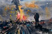keeping warm watercolour