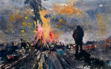 keeping warm watercolour
