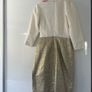 Niamh O'Neill designer dress size 10 gold and cream / ivory Image 6