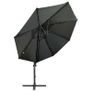 Cantilever Umbrella with Pole and LED Lights Anthracite 300 cm Image 4