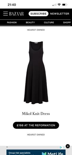Reformation Mikol Knit Dress Sz 14UK 10US XL Jersey Classic Elegant Maxi