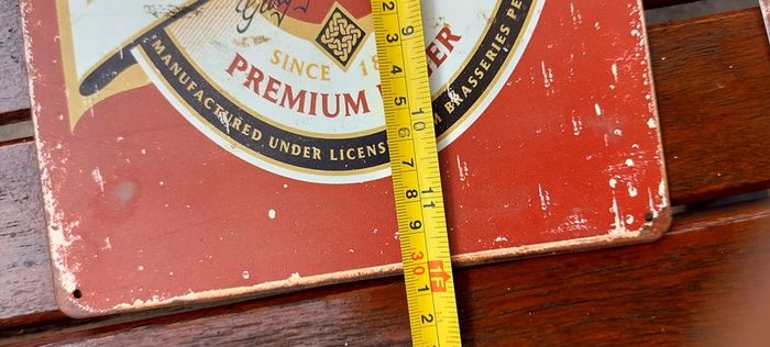 1 x metal tin sign ,buyer collects or pays postage. see pictures for condition, nice for any home bar or man cave pub restaurant etc,,sold as is,