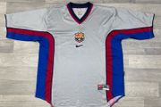 Genuine Vintage 1998 Barcelona Away Jersey Shirt Mens XL Silver