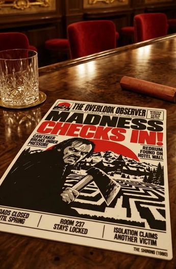The shining newspaper wall art