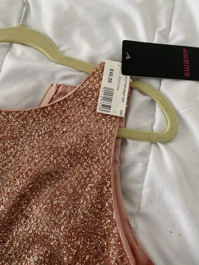 Swamp glitter crop top new with tags