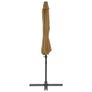 Outdoor Umbrella with Portable Base Taupe Image 4