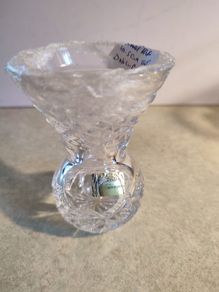 Dublin crystal small heavy bud vase. No 49