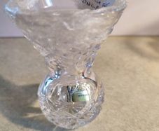 Dublin crystal small heavy bud vase. No 49