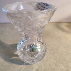 Dublin crystal small heavy bud vase. No 49