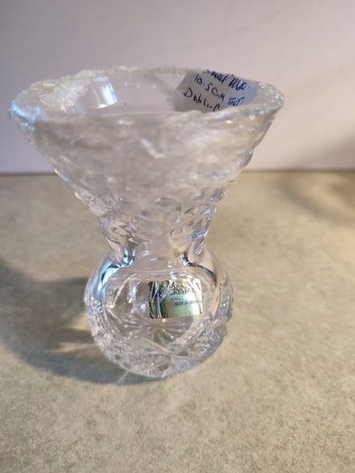 Dublin crystal small heavy bud vase. No 49