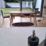 Oak kitchen/dining table and bench Image 2