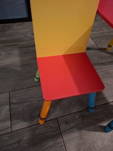 Kids Wooden Table and Chairs x2