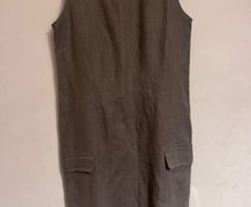 Olsen light brown linen dress