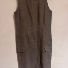 Olsen light brown linen dress