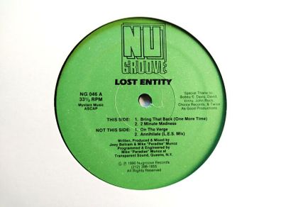 Lost En-tity - Bring That Back (One More Time) - Nu Groove Records - Scarce US ACID House BLEEPY Techno EP!