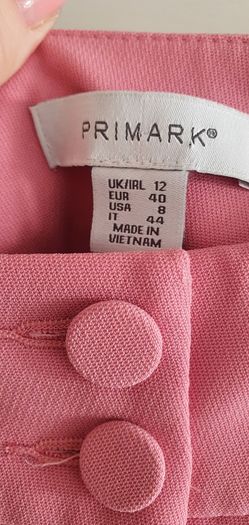 PRIMARK high waisted pink cigarette pants Sz 12 - Bnwt