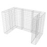 Gabion Double Wheelie Bin Surround Steel 180X100X120 cm Image 4