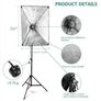 45321 Softbox Continuous Lighting Kit 25W LED Bulb Light Stand Image 7