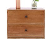 BRAND NEW 45x38x47cm Bedside Cabinet Table Night Stand Storage Nightstand with Two Drawers for Living Room Bedroom