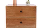 BRAND NEW 45x38x47cm Bedside Cabinet Table Night Stand Storage Nightstand with Two Drawers for Living Room Bedroom