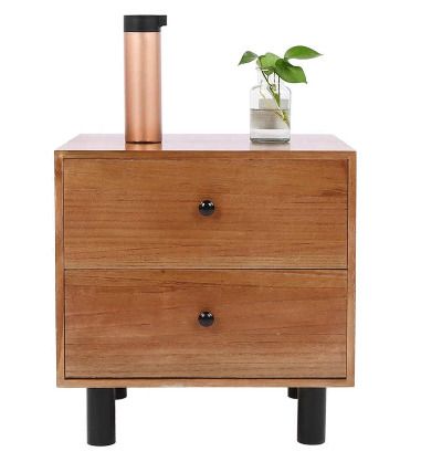 BRAND NEW 45x38x47cm Bedside Cabinet Table Night Stand Storage Nightstand with Two Drawers for Living Room Bedroom