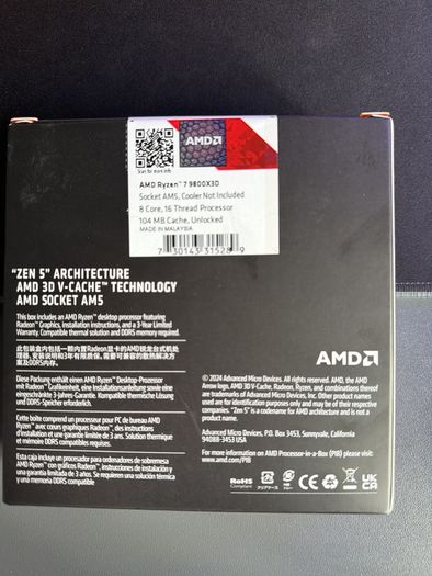 Amd Ryzen 9800x3d