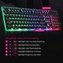 New iMICE AK-700 Retro Punk Backlight Wired USB Gaming Keyboard Black Image 3