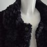 Like New. Gorgeous Mela London lightweight black faux fur jacket, size 14 Image 3