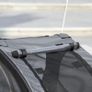 Pet Trailer, Mesh Windows, Roll-Up Cover, Universal Hitch, Steel Frame, Black, 140 x 71 x 83 cm Image 5