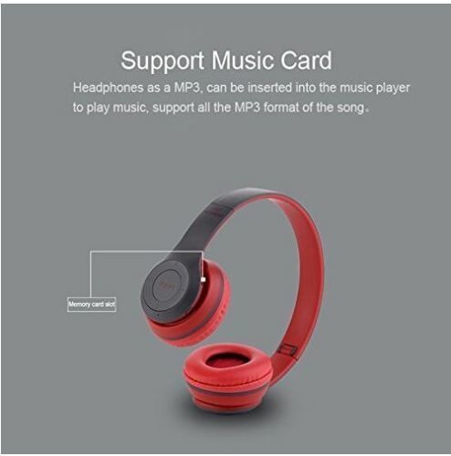 New Foldable Wireless Bluetooth Stereo Headset Headphones with Microphone