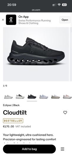 On Running Cloud tilt trainers women's size EU41 as good as new