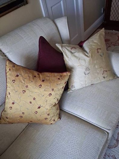 Three Cushion Covers (2 Silk)