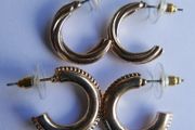 Vintage Gold plated Hoop Earrings (2 Pairs)