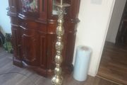 A Beautiful Genuine Old Brass Well Detailed Standard Lamp