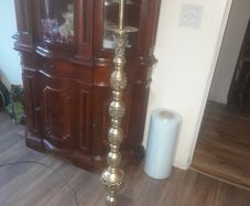 A Beautiful Genuine Old Brass Well Detailed Standard Lamp