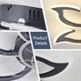 Modern LED Ceiling Fan Light with Remote 86cm Image 4