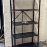 Black Metal Shelf  5 Tier  Pop Up  With Wheels  Brand New Image 2