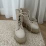 Stradivarius Cream Boots Image 2