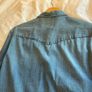 H&M blue denim western shirt - size Large Image 5