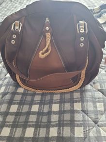 Pulse accessories tan and cream tote bag
