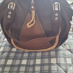 Pulse accessories tan and cream tote bag
